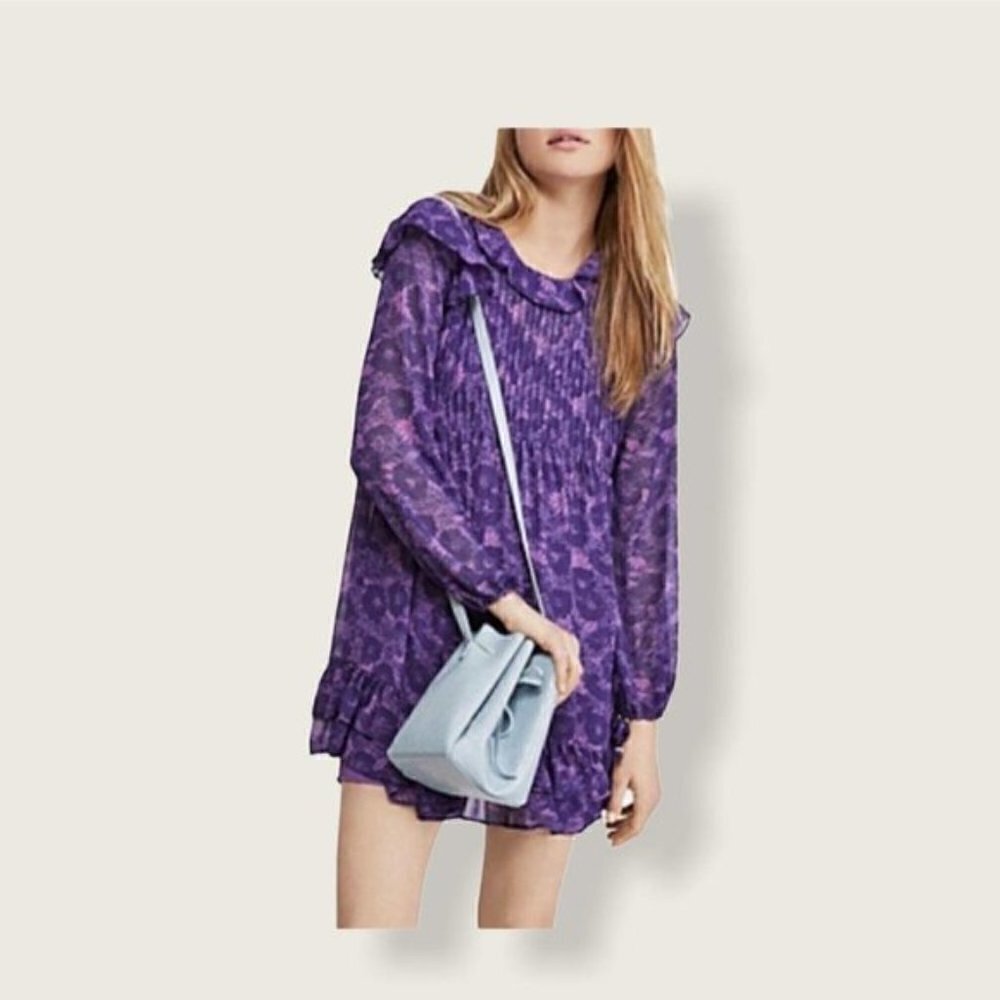Free People Mini Dress Violet Combo NWT - Picture 4 of 12